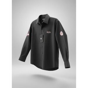 VON DUTCH/SHIRT BUTTON UP/BLACK W LOGO BLACK AND PRINTS/MENS/ MEDIUM/NWT